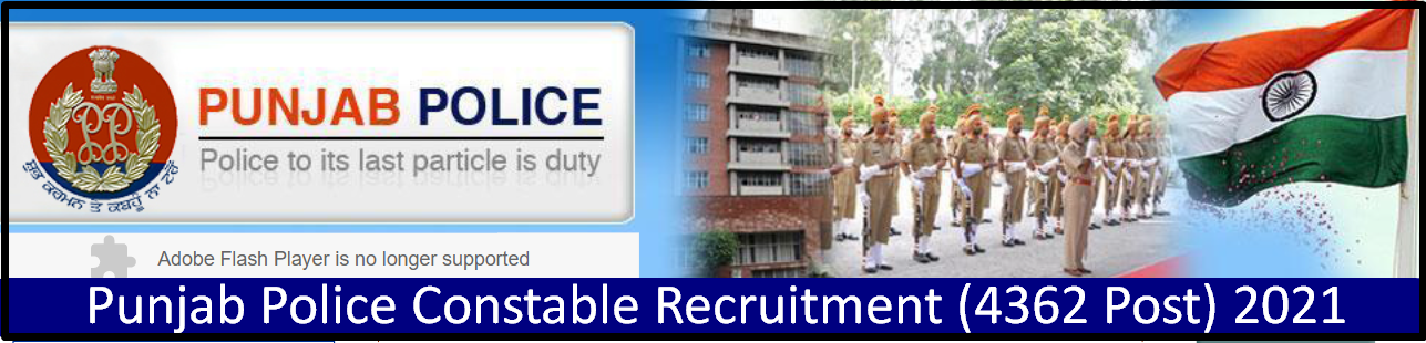 Punjab Police Constable Recruitment 2021 4362 Post Apply Online