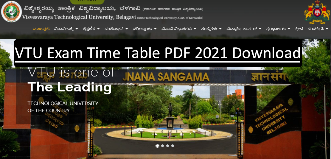 vtu phd course work time table 2021