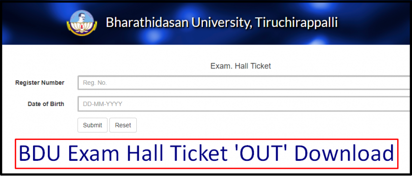 bdu phd entrance exam hall ticket
